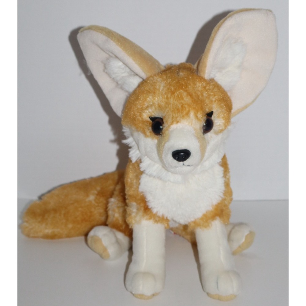WILD REPUBLIC Sitting FENNEC FOX Bushy Tail & Big Ears Stuffed Plush